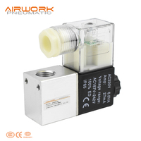 Válvula de Control Solenoide Eléctrica de Acción Directa Neumática de 2 Vías para Compresor de Aire 2V025-06 2V025-08 24VDC 220VAC OEM AIRWORK