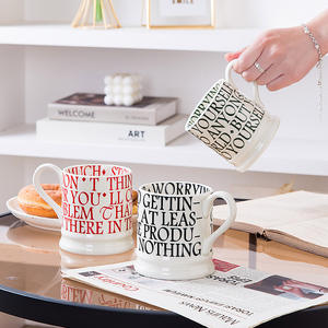 Mug à café moderne de style dessin animé français, design créatif de niche Instagram, céramique pour femmes, 410 ml, utilisation en fête, avec couvercle, cuillère, passe au lave-vaisselle - Product Image 6