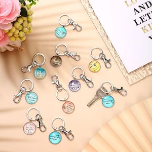 Llaveros y Colgantes para Bolsos con Versículos Cristianos, Llavero de Vidrio Personalizado con Versículo Inspirador de la Biblia Sagrada, Regalos de Bautismo, Recuerdo Personalizado - Product Image 3