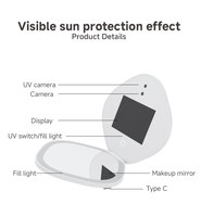 Mini caméra UV Portable lumière LED crème solaire compacte cosmétiques maquillage miroir écran tactile beauté accessoires outil en gros