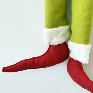 Green Grinch Leg <b>Bow</b> Hanging Ornament <b>Red</b> Elf Boots Design Christmas Front <b>Door</b> Wreath Decor Supplies - Product Image 6