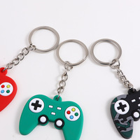 Porte-clés mignon en forme de manette de jeu, porte-clés en silicone souple, mini pendentif de jeu vidéo pour les gamers