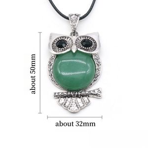 שרשרת סגנונות אתניים וינטג שרשרת מסיבות עם טורקיז, תליון ינשוף מצופה זהב לנשים גברים בנות - Product Image 5