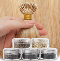 Extensions de cheveux humains vierges bruts de qualité supérieure, double trame, nano micro perles, nano anneaux, trames de nano perles pour le volume des cheveux