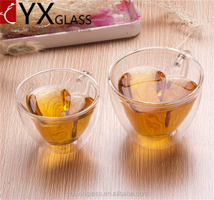 New Design Heart Shape <strong>Double</strong> <strong>Wall</strong> <strong>Glasses</strong> Tea <strong>Glasses</strong> - Product Image 4