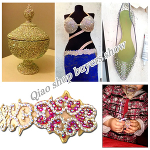 Qiao hổ phách ánh nắng mặt trời tím SS6-SS30 sửa chữa nóng phẳng trở lại Rhinestone strass pha lê glitters đá cho tự làm sắt trên may mặc - Product Image 5