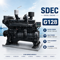 Moteur diesel marin refroidi par eau SDEC G128ZLCa3 187 kW 1800 tr/min 6 cylindres, ensemble moteur complet pour bateau de pêche, navire de travail