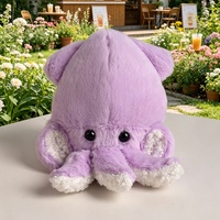 Porte-clés en peluche pieuvre moelleuse de 10 cm, mignon et doux, pour enfants et femmes