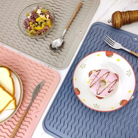 Tapis de cuisine écologique en TPR résistant à la chaleur avec isolation thermique pour le séchage de la vaisselle, les dessous-de-verre et la cuisson