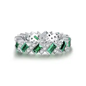 S925 cincin tunangan, batu permata alami perak murni dengan berlian dan cincin modis online terang selebriti