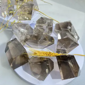 High Quality Polished Crystal Crafts Supplier Natural Crystals Wholesale Bulk Smoky Quartz Fected Free Form For Feng Shui