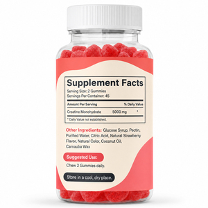 Bonbons gélifiés sans sucre à 5000 mg de créatine monohydrate, complément pré-entraînement pour l'énergie et le soutien immunitaire, pour adultes, non destiné aux femmes enceintes - Product Image 6