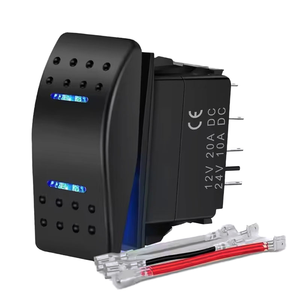 Tapa para interruptor basculante de doble lente para embarcaciones marinas 24V SPST ON-OFF, tapa de interruptor industrial para caja de panel Carling IP65 - Product Image 4