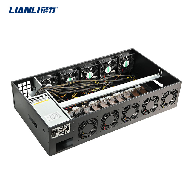 12gpu Motherboard 55mm Greater Spacing Slot 12 Gpu Server case 10*cooling Fans Low Noise Graphics Cards case