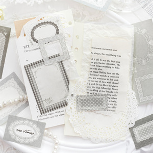 100 notes autocollantes par paquet, poèmes de <span class=keywords><strong>la</strong></span> série The Pillow, éléments décoratifs vintage en dentelle <span class=keywords><strong>pour</strong></span> fonds de collages - Product Image 4