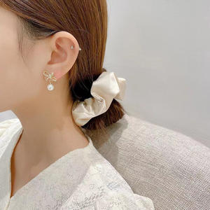 Base y Lazo de Plata S925 para Accesorios de Perlas DIY, para Pendientes de Joyería con Cuentas Redondas de 7-9 mm 21619 - Product Image 3