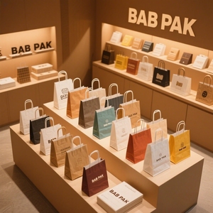 White Kraft Paper <b>Bags</b> Custom Logo Takeaway Shopping <b>Bags</b> Food Packaging Carrier <b>Bags</b> - Product Image 6