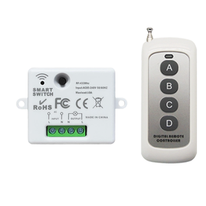 Thông minh không dây RF433MHz điều khiển từ xa 4-nút tường Bảng điều chỉnh push button chuyển đóng gói trong hộp - Product Image 1
