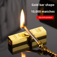 Bâton d'or moderne petit allume-cigare porte-clés multifonctionnel étanche coupe-vent cadeaux