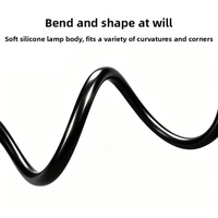 Tube néon LED flexible en silicone programmable DMX à 360 degrés, lumière de corde noire 12V 24V IP67 étanche pour décoration de scène DJ