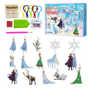 Porte-clés de peinture diamantée DIY fait main, licorne sirène, pendentif autocollant diamanté pour enfants - Product Image 3