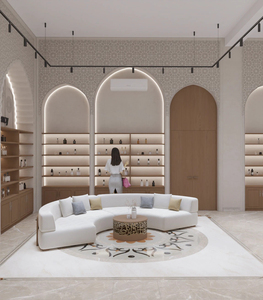 Conception d'intérieur moderne pour magasin de cosmétiques, vitrine de cosmétiques pour centre commercial, comptoir d'exposition de cosmétiques - Product Image 4