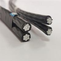 Cable de Aluminio Trenzado con Aislamiento XLPE, Cable de Alimentación Aéreo de Bajo Voltaje 2*25mm2