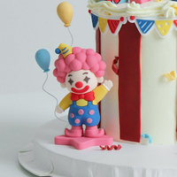 Ensemble de décorations de gâteau réutilisables sur le thème du cirque 3D, figurines de clown, pics à ballons, guirlandes pour Halloween, Nouvel An, fêtes d'anniversaire pour enfants
