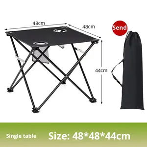 Wen Yan Modern açık demir kare katlanabilir 2 kişilik sanat öğrenci eskiz eğlence kamp piknik masa ve sandalyeler - Product Image 4
