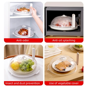 Couvercle de micro-ondes durable anti-éclaboussures avec poignée, couvercle pour aliments chauds frais, résistant aux hautes températures, récipient de conservation hermétique - Product Image 5