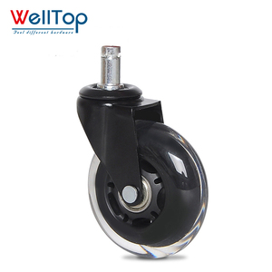 Produk baru aksesoris furnitur perangkat keras 2 2.5 3 inci PU roda Kastor putar Kursi roda kastor roda untuk furnitur - Product Image 5