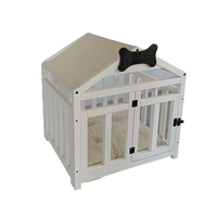 Offre Spéciale – Niche pour Animaux de Compagnie en Bois Massif, Luxe Moderne, pour Intérieur, Lit pour Chien, Nid pour Chat, Mobilier Écoresponsable, Motif Os, Toutes Saisons