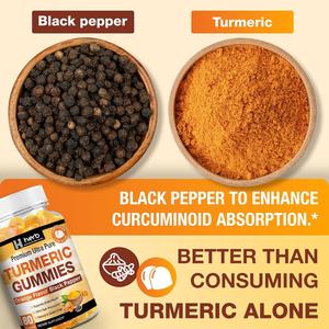 Gomitas Veganas de Cúrcuma y Jengibre de Marca Propia, Suplementos Alimenticios para Adultos con Pimienta Negra que Proporcionan Energía - Product Image 5