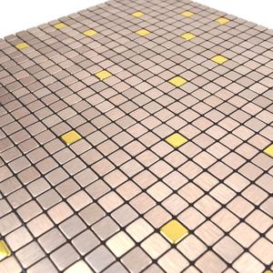 Prêt à expédier paillettes or cuivre dosseret peler et coller métal mosaïque panneau mural carrelage - Product Image 4