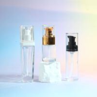 Botol Foundation cair 30ml, botol kaca buram dengan Pompa