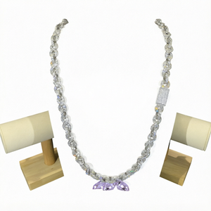 Collar de Plata de Ley 925 con Cruz de Moissanita Chapada en Oro, Joyería Fina Personalizada Jenime, Estilo Hip Hop, Venta al Por Mayor para Mujer - Product Image 1
