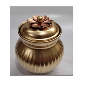 Boîte en verre de cuisine avec couvercle décoratif en marbre de luxe de haute qualité Ensemble de boîtes de vaisselle indienne Design de fleurs argentées - Product Image 4