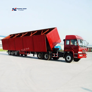 <span class=keywords><strong>Remorque</strong></span> à benne <span class=keywords><strong>basculante</strong></span> latérale 3 <span class=keywords><strong>essieux</strong></span> 60 tonnes avec cylindre <span class=keywords><strong>hydraulique</strong></span> pour le charbon et la pierre - Product Image 1