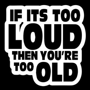 <strong>IF</strong> <strong>IT'S</strong> TOO LOUD YOU'RE TOO OLD Car Sticker Vinyl Truck Laptop Truck Decal Vinyl Sticker Gift Die Cut Decals Latop window Glass - Product Image 5