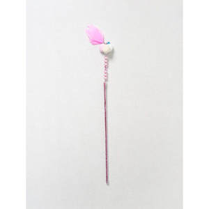 Pink Cat Wings Caña de pescar Juguete para mascotas para diversión felina - Product Image 1