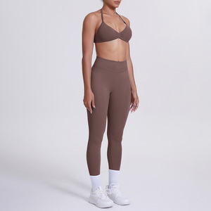 Ropa <span class=keywords><strong>de</strong></span> <span class=keywords><strong>Yoga</strong></span> Transpirable, sin Costuras, con Espalda Descubierta y Cuello Halter - Product Image 3