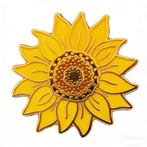 Épingles en métal nickel plaqué or personnalisées Arc-en-ciel Fierté, badges de Noël avec motif floral, Épuisé - Product Image 2