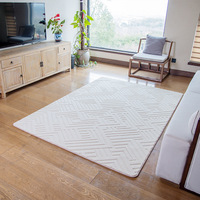 Tapis en jacquard en fausse fourrure de lapin, salon, résistant aux taches, doux, chambre à coucher, moderne, abstrait, tapis d'intérieur