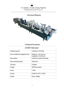 Plegadora y Encoladora de Cajas Pre-Plegadas 3A-800YZ, Máquina Automática para Plegado y Encolado de Cajas de Cartón Corrugado para Producción de Empaques - Product Image 5