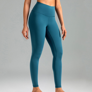 Legging de sport pour femme de haute qualité, couleur unie, taille haute, tricoté, respirant, pour entraînement, yoga, fitness, décontracté - Product Image 6
