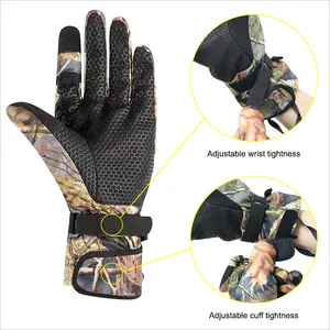 Guantes calefactables para deportes al aire libre, mitones y guantes para dedos para invierno, rendimiento mejorado en clima frío para esquiar, pescar, ciclismo