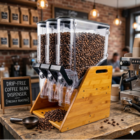 Petit présentoir pour café, magasin bio, distributeur à gravité, aliments en vrac, bonbons, noix, exposition et stockage