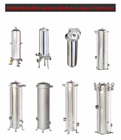 Nouveau boîtier de filtre à cartouche industriel en acier inoxydable, filtre à cartouche à enroulement de fil haute résistance à la corrosion, filtre multi-cartouches pour liquides