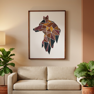 Geometric Wooden Wall Hanging Decor Durable Natural Wood Art Piece for Bedroom Living Room Home Decoration Modern Interior - Product Image 3