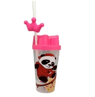 Vasos de Plástico Transparente en Forma de U de 16 oz, Vasos Reutilizables a Prueba de Fugas con Tapa y Pajita para Escuela, Excursiones, Fiestas, Bodas